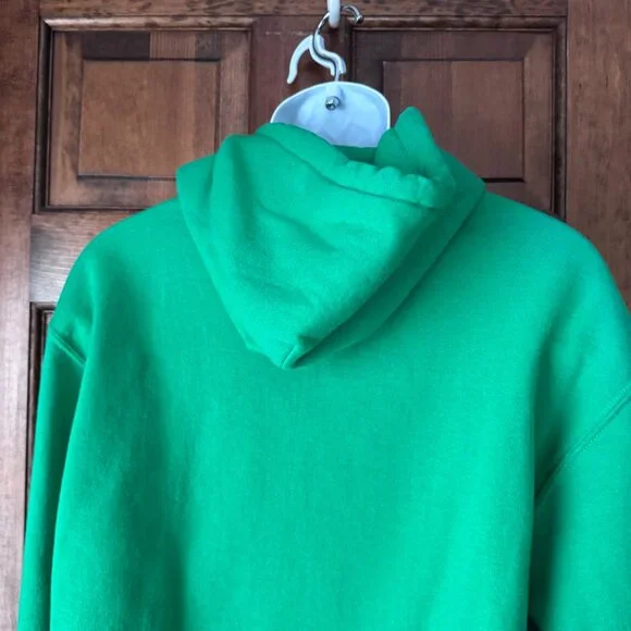 Gildan Green Hoodie Sweatshirt w/IRISH & Shamrock Medium - Picture 10 of 12